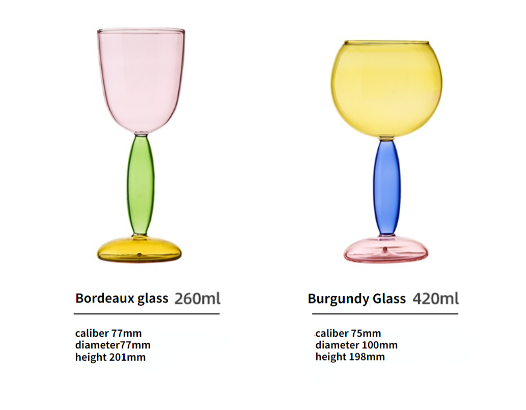 BowLift | Borosilicate 3-Color Glassware - Wine Glass