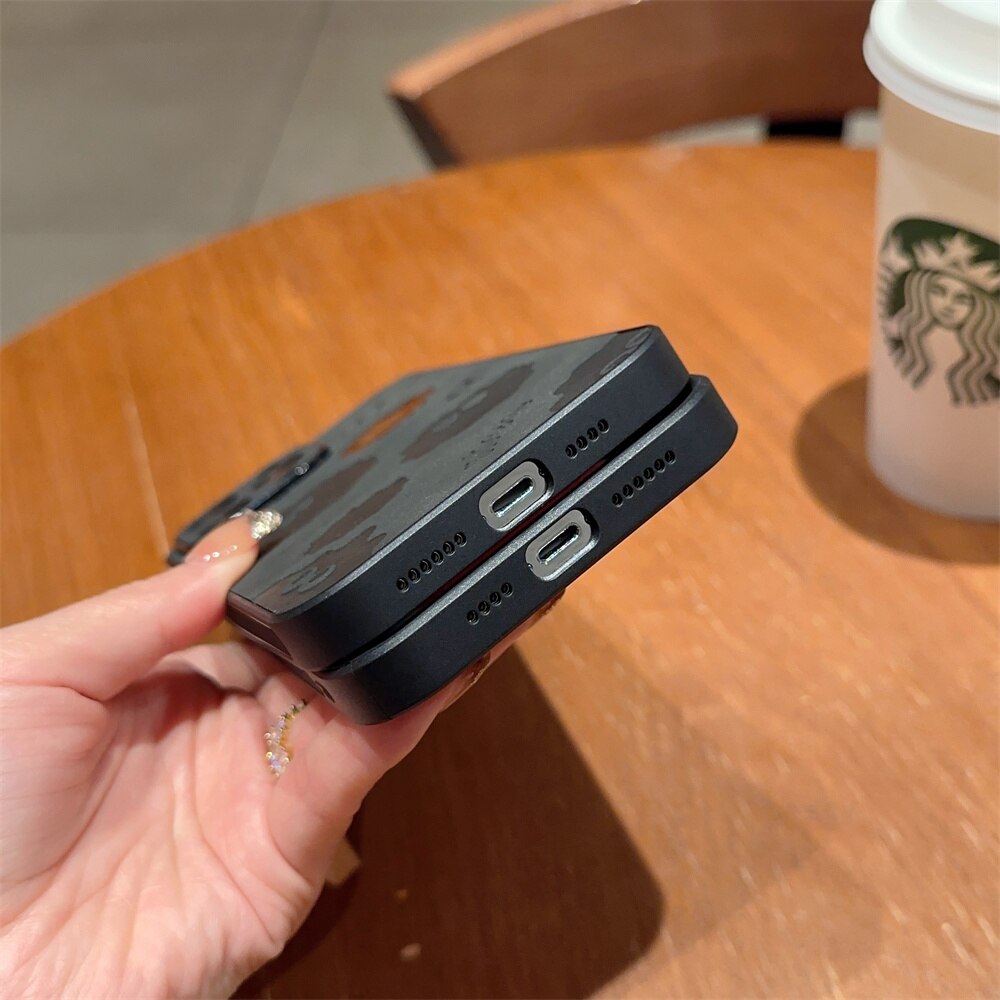 BowLift | Cute Monster Shockproof Leather iPhone Case