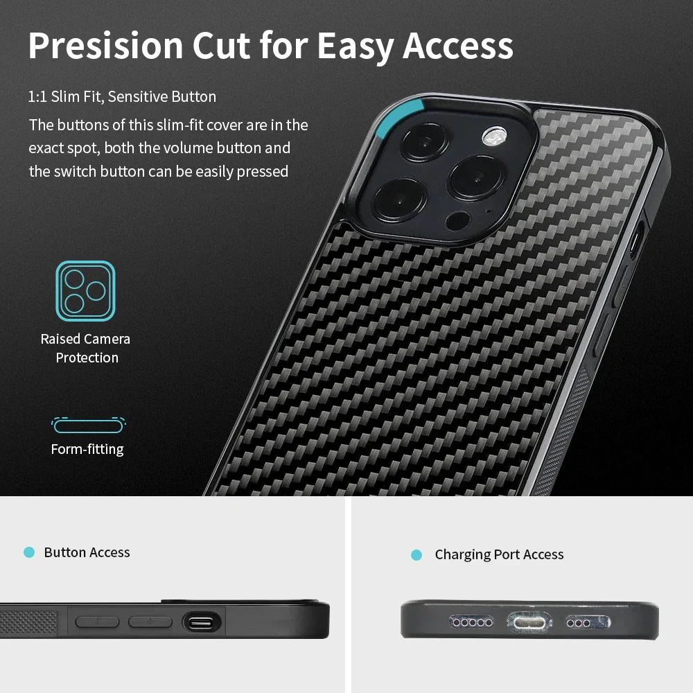 BowLift | Magsafe Carbon Fiber Shockproof iPhone Case
