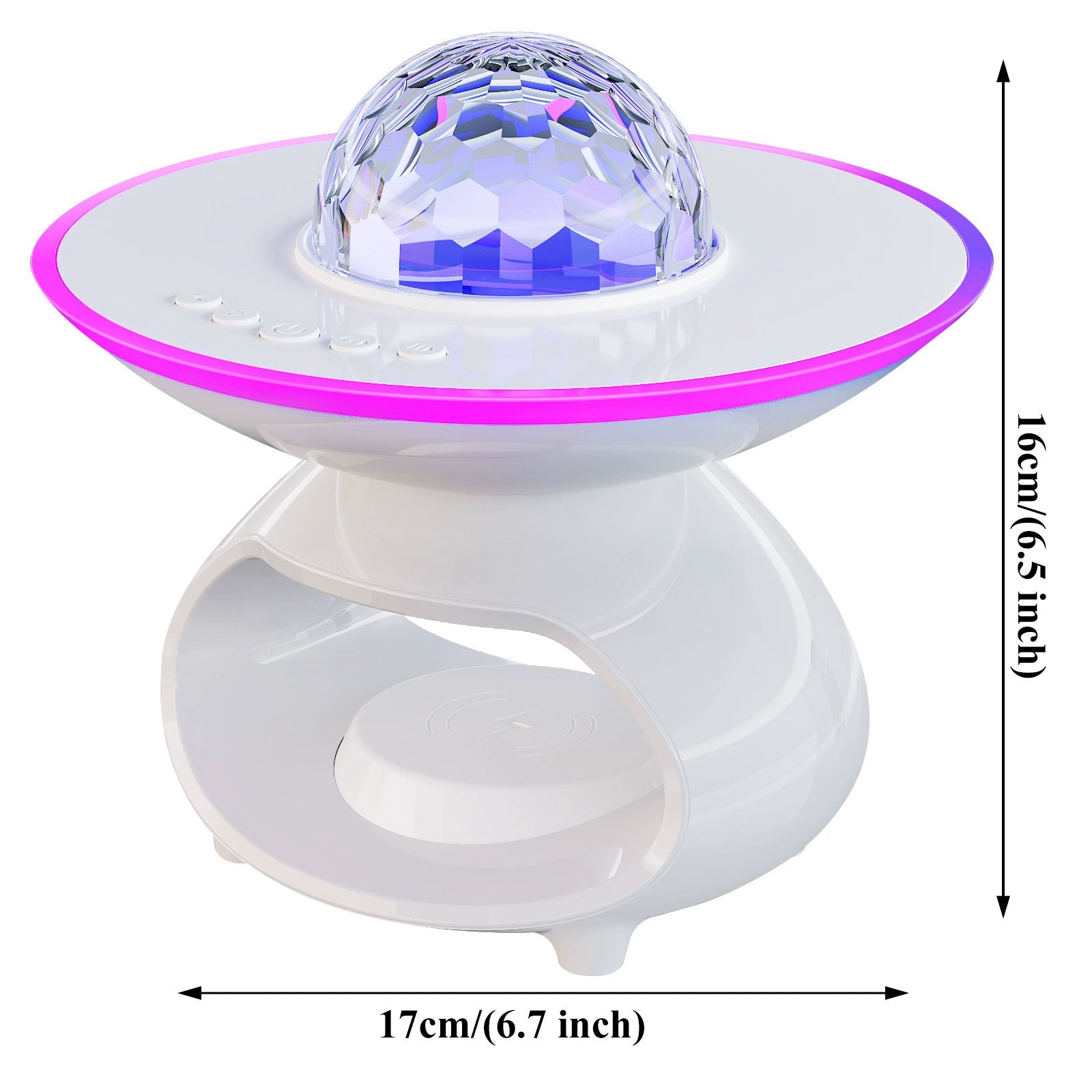 Creative Wireless Charging Night Light Bedroom Desk Projection Lamp