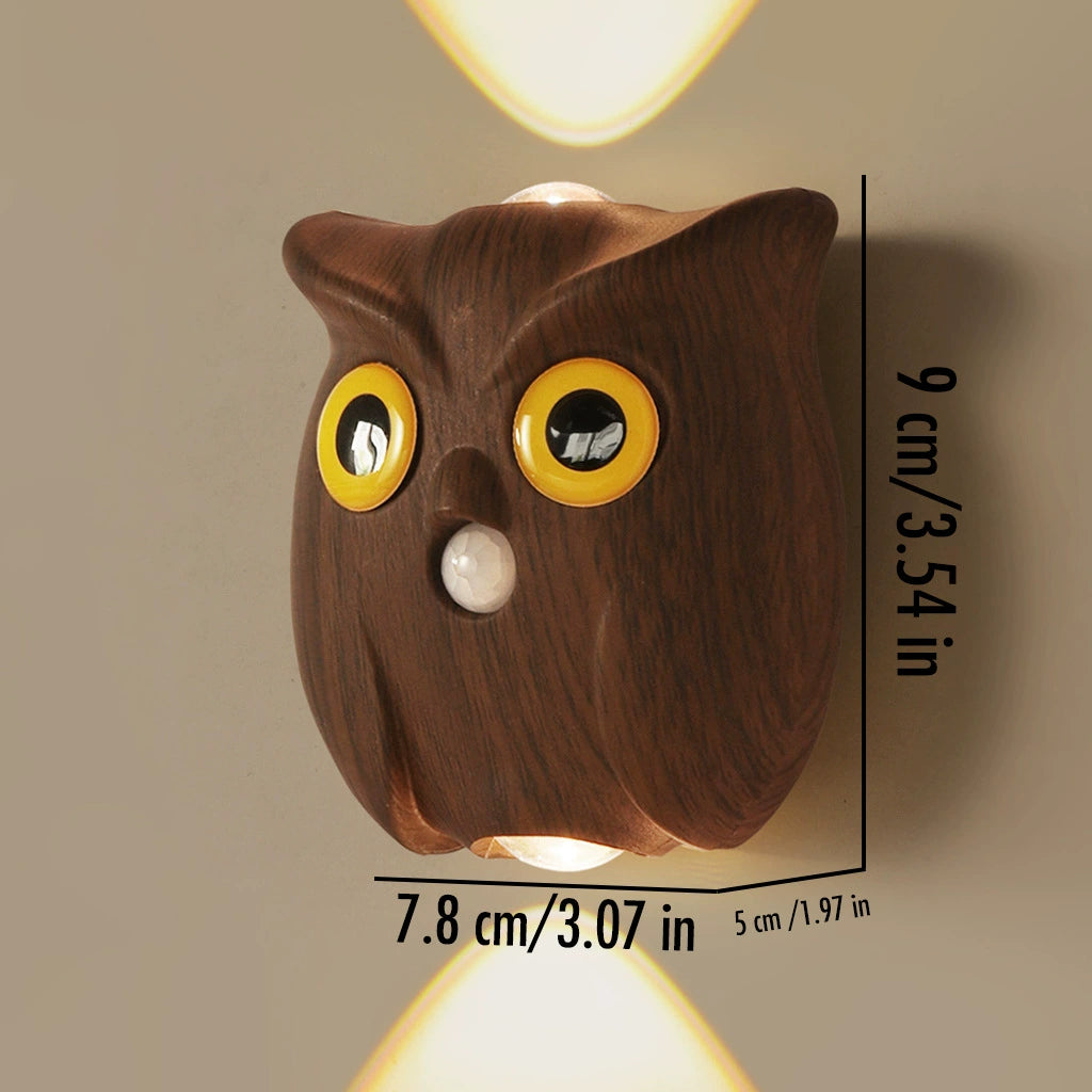 Patented Owl Wall Lamp Night Light Motion-Sensing Magnetic Dimmable