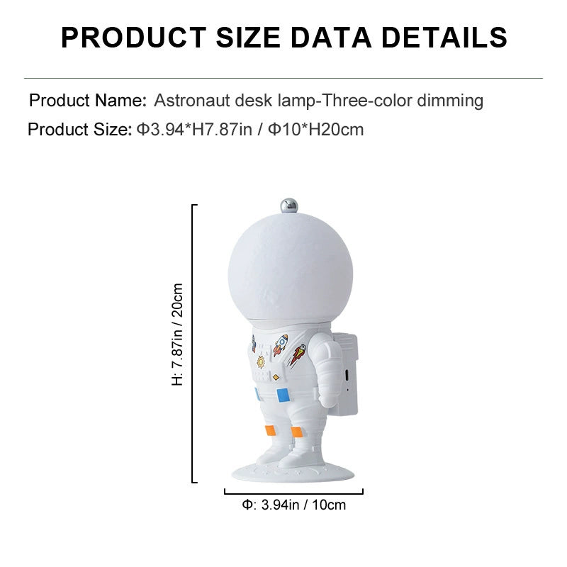 Astronaut Moon Lamp Resin Night Light Bedroom Bedside Decor Creative Gift