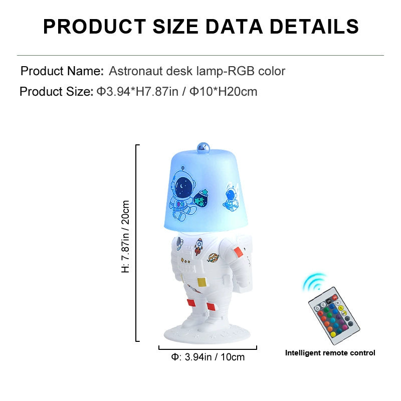 Astronaut Moon Lamp Resin Night Light Bedroom Bedside Decor Creative Gift