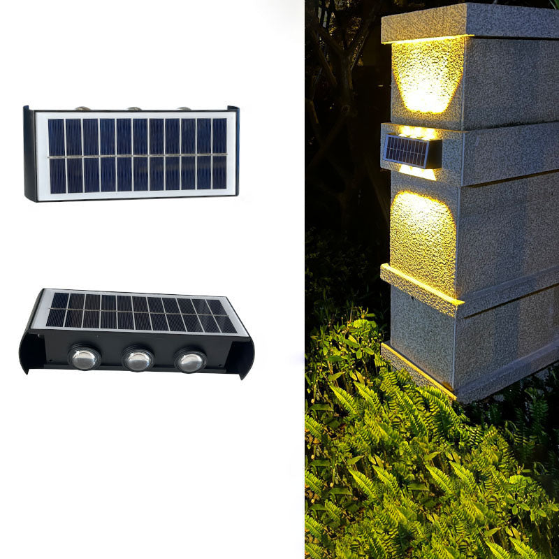 BowLift | Modern Simplicity Solar Waterproof Rectangular ABS PMMA LED Wall Light Lamp For Outdoor Patio