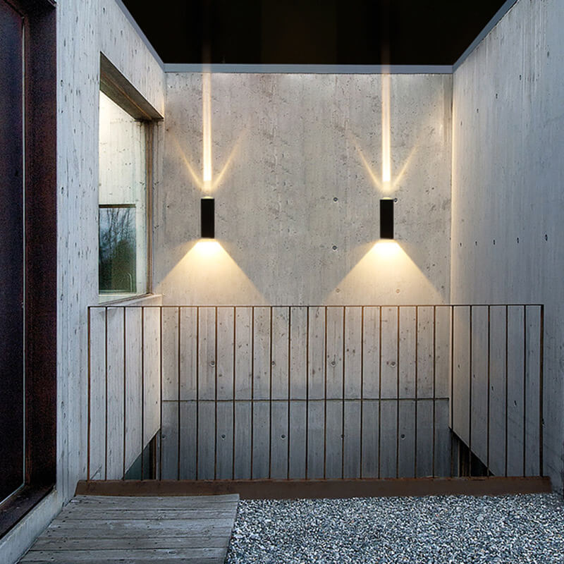 BowLift | Modern Waterproof LED Outdoor Wall Light | Rectangular Up/Down Aluminum Fixture