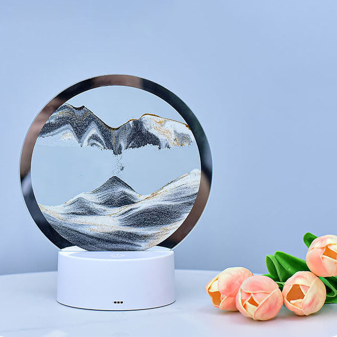 BowLift | Creative Round Hourglass Quicksand 3D LED Night Light Table Lamp