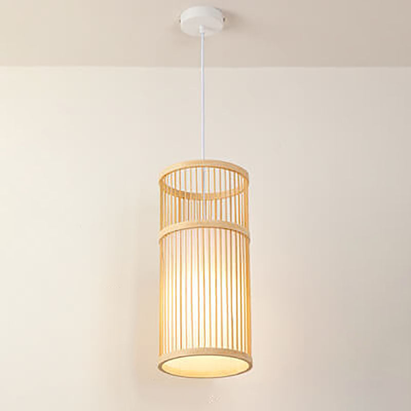 BowLift | Bambora Zen Pendant Light | Handwoven Bamboo Lantern | Japanese Design | Natural Elegance