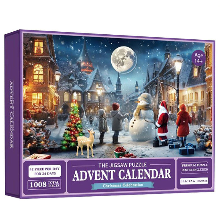 BowLift | 1000PCS Christmas Jigsaw Puzzles Advent Calendar  - Christmas Gift