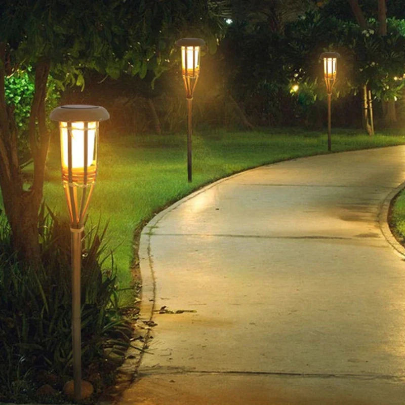 BowLift | 5-Piece Solar Torch Light Set – Flame Effect LED Garden Lights | Solar Powered & Weatherproof Outdoor Lighting