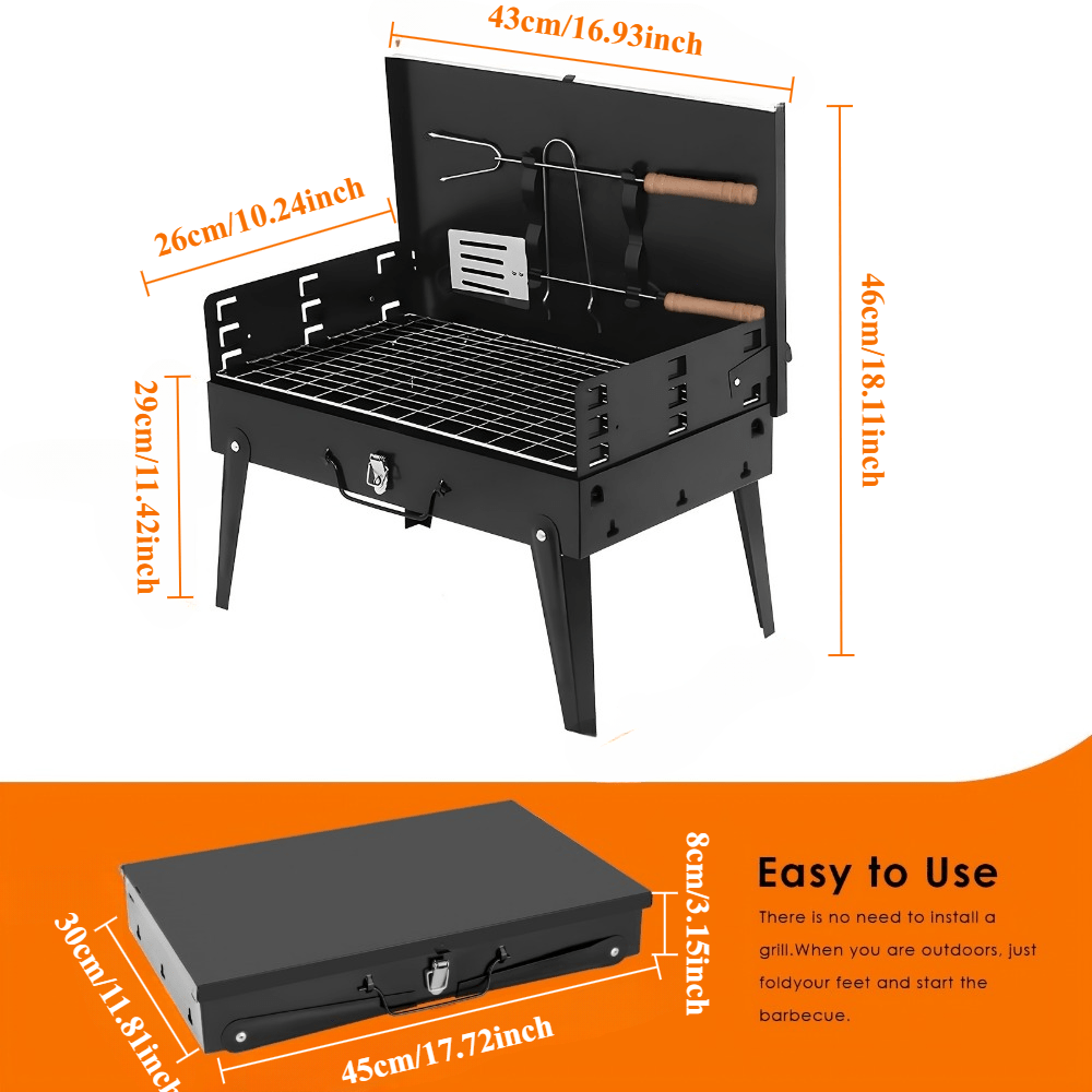 BowLift | Foldable steel garden barbecue for camping & garden