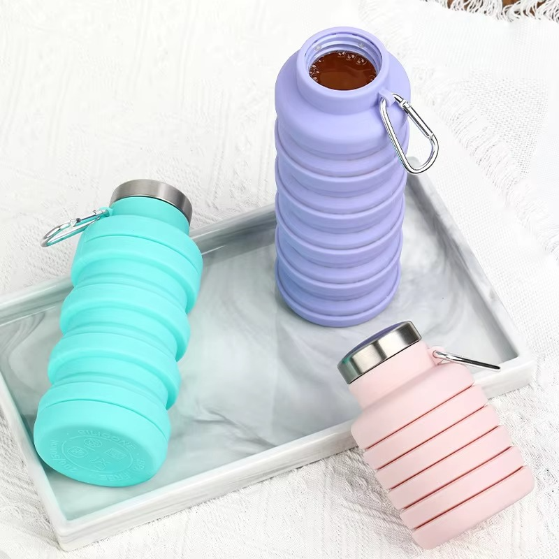 BowLift | Collapsible Silicone Water Bottle – Portable Folding Travel & Sports Bottle Cup
