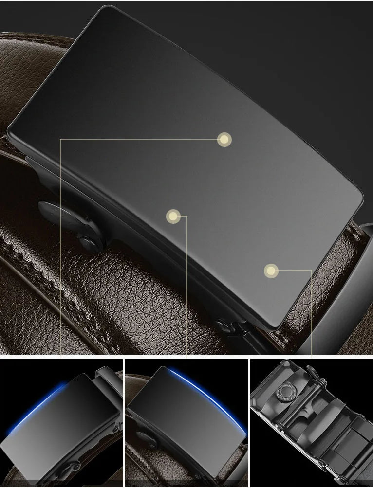 BowLift | Premium PU Leather Belt – Luxury Automatic Buckle for Men