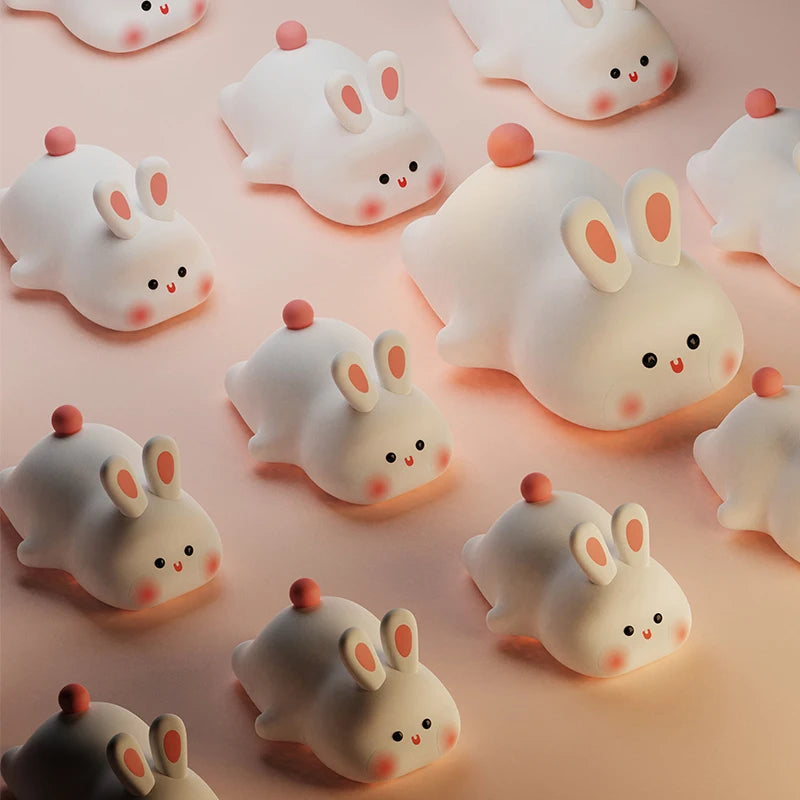 BowLift | Cute Rabbit-Shaped USB Rechargeable Silicone Night Light for the Bedroom