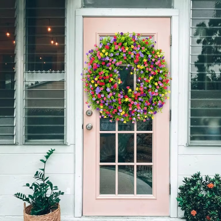 BowLift | Artificial Floral Wreath for Front Door, Window, and Seasonal Home Decor