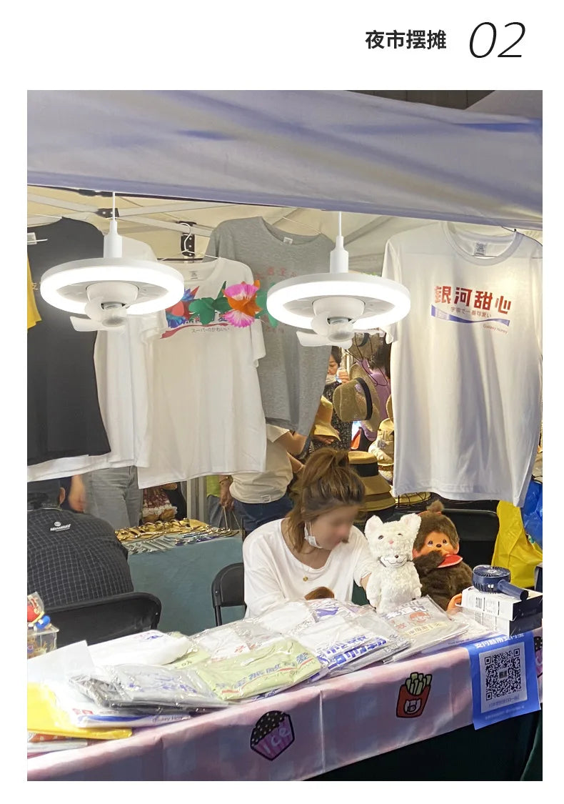 BowLift | 2 in 1 Swivel Fan LED Lamp