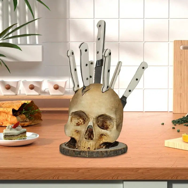 BowLift | Gothic Skull Knife Organizer Holder