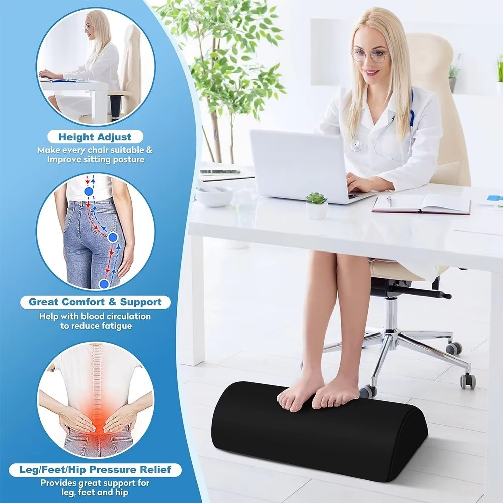 BowLift | Ergonomic Feet Pillow – Under-Desk Foot Rest Cushion for Office & Home
