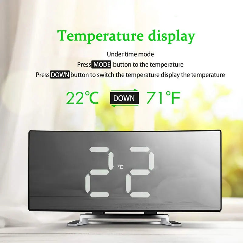 BowLift | Curved Screen Digital Alarm Clock