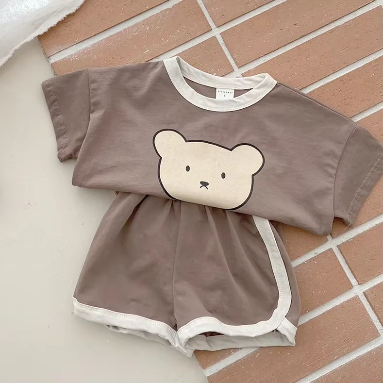 BowLift | 2PCS Summer Baby Outfit Set, Cotton Short Sleeve Top and Shorts for Infants and Toddlers