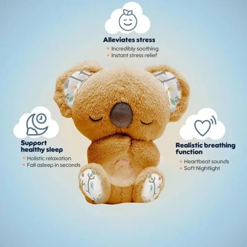 BowLift | Cuddly Koala Plush Sleep Companion with Gentle Glow and Soothing Sounds