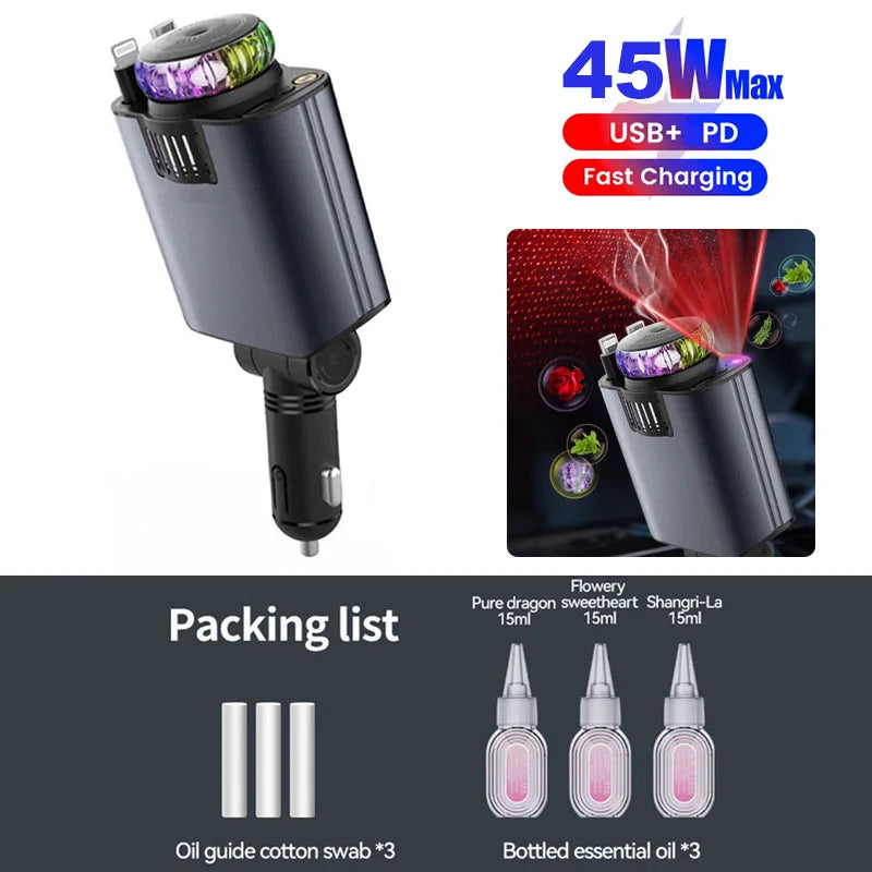 BowLift | 5-in-1 Car fast charger with Air Freshener