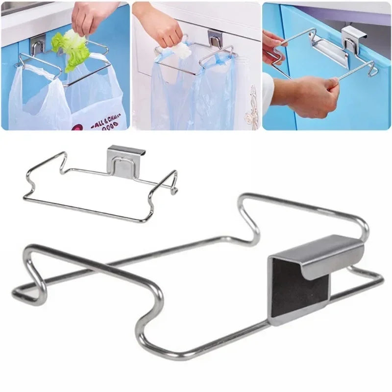 BowLift | ClipBin Waste Holder | Stainless Steel Clip for Garbage Bags | No Drilling | For Kitchen & Bathroom
