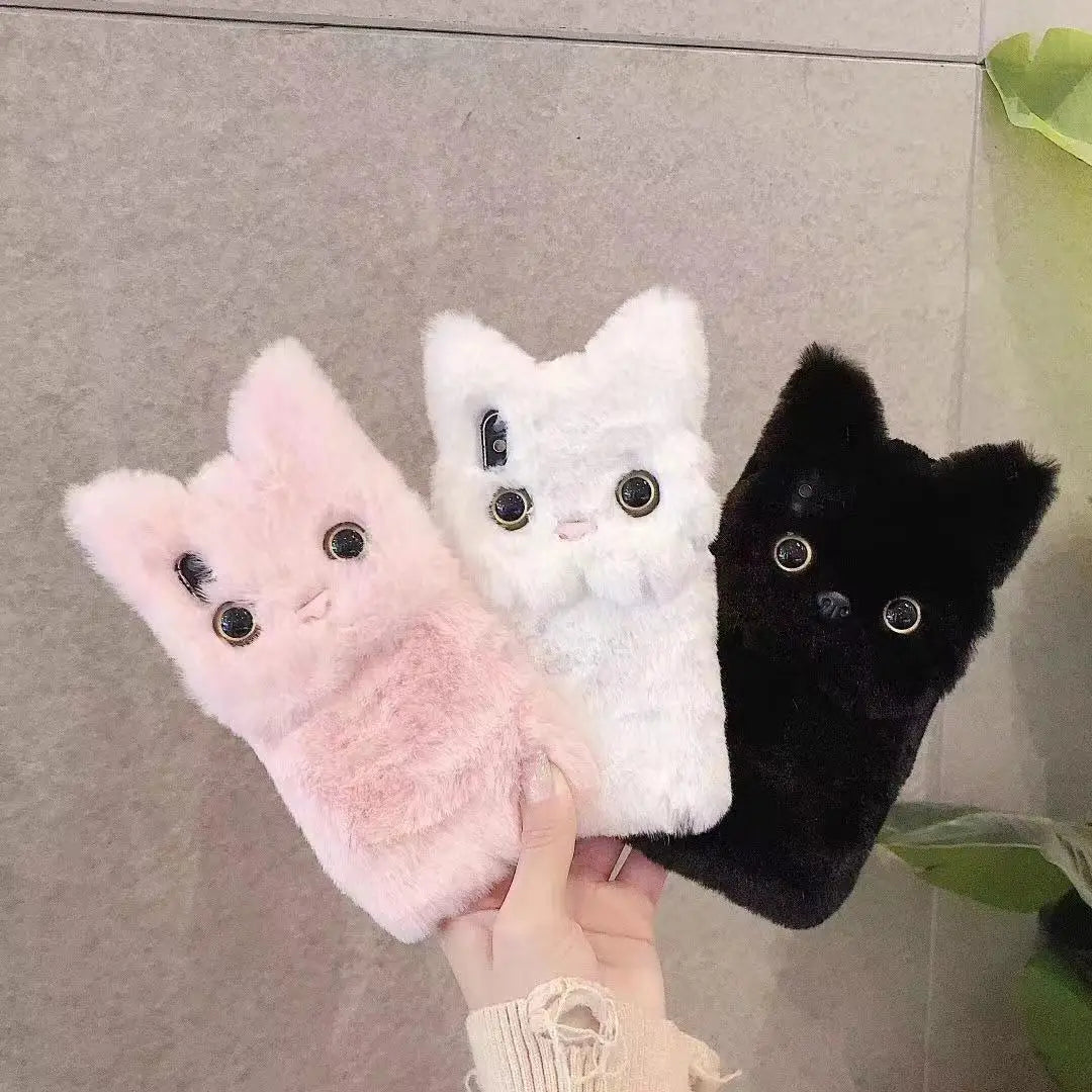 BowLift | Fluffy Cat Warm Plush Fluffy iPhone Case