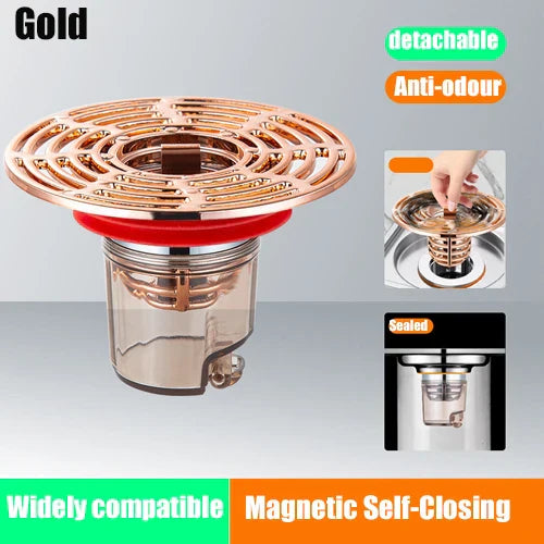 BowLift | Magnetic Self-Closing Anti-Odor Bathroom Strainer Cover