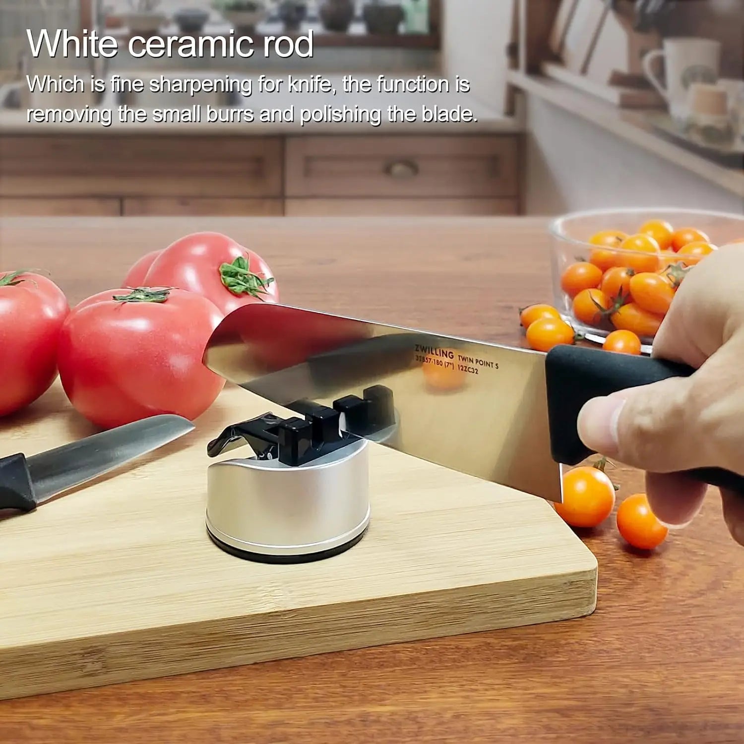 BowLift | Non-Slip Pocket Size Chef's Quick Knife Sharpener