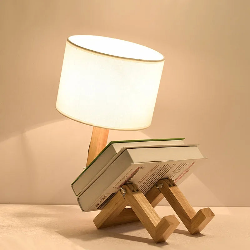 BowLift | Wooden Table Lamp with Book Holder – Modern Design for Your Home