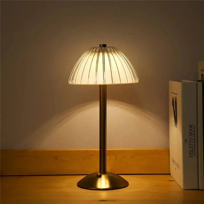 BowLift | GlassGleam | Cordless three-color LED table lamp with dimming function