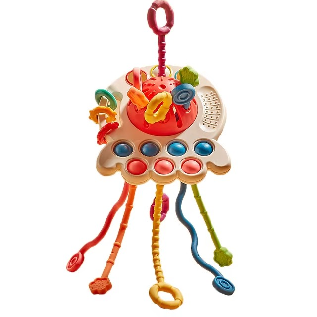 BowLift | Montessori Pull String Sensory Toy for Baby Development and Teething