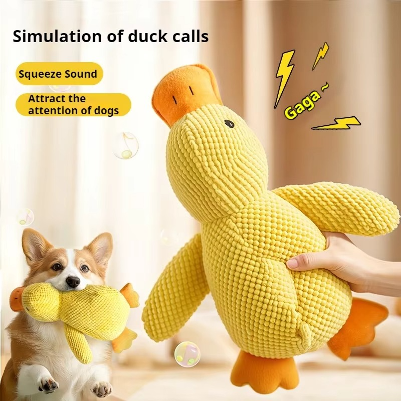 BowLift | Durable Plush Duck Toy for Dogs - Bite-Resistant with Soothing Sounds