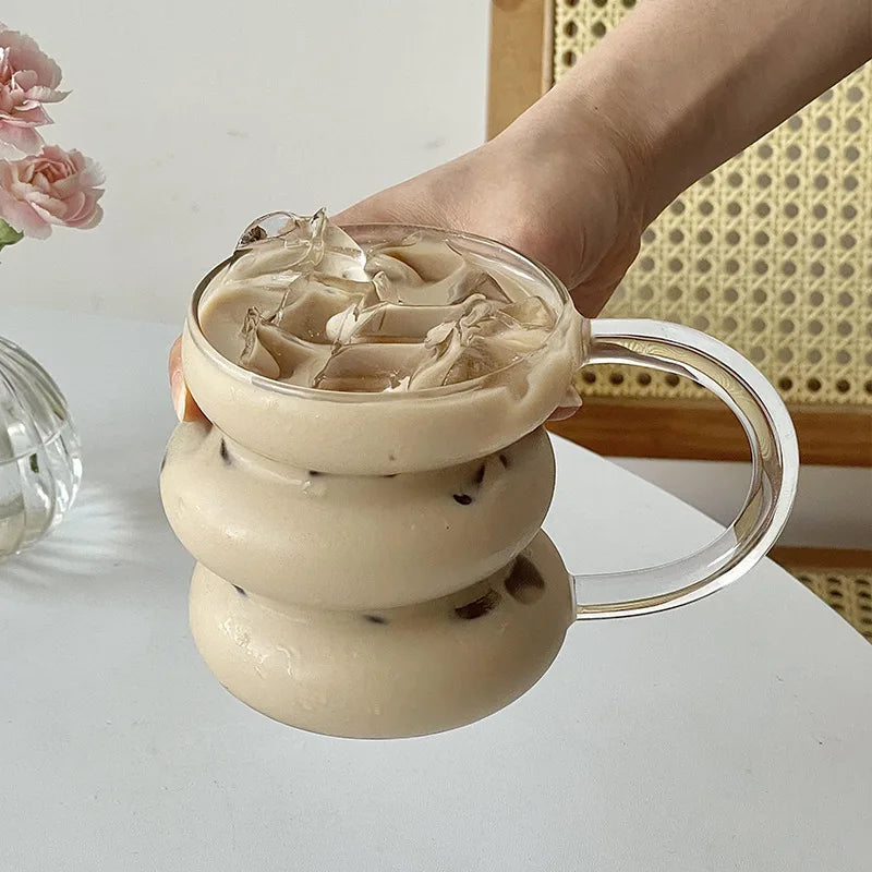 BowLift | Sleek Glass Irregular Bubble Mug