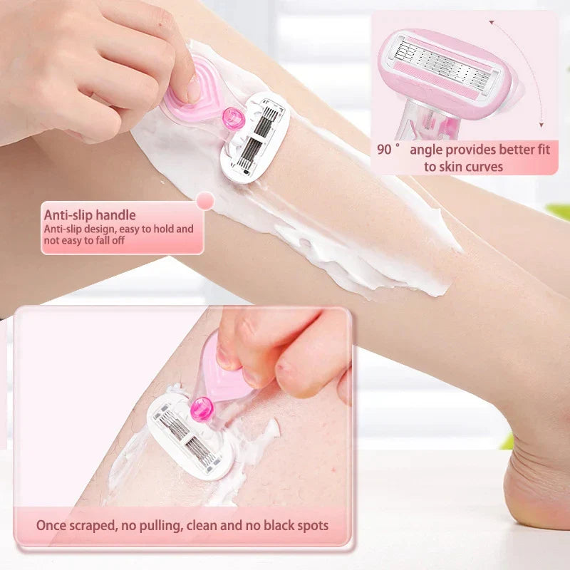 BowLift | Compact Pink Lady Protective Razor Set