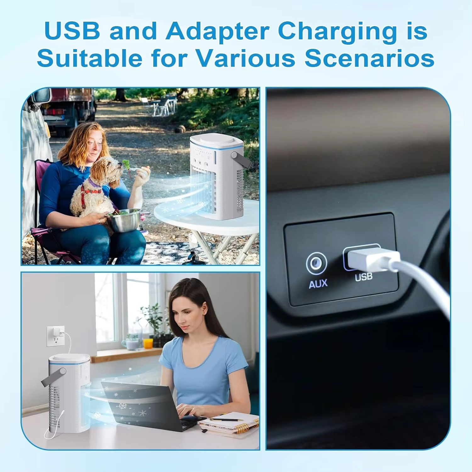 BowLift | Compact 3-Speed Air Cooler with Remote, Timer, Night Light, and Mist Modes