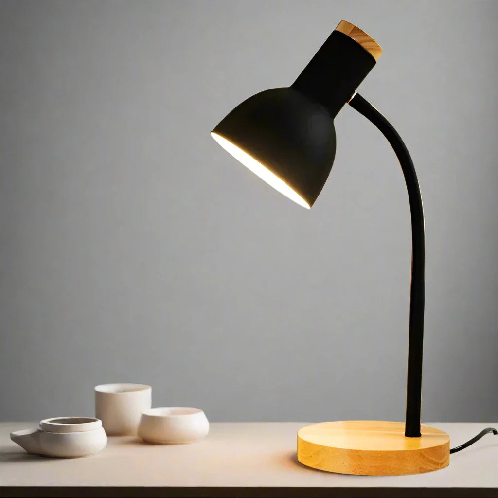 BowLift | Autumn and Winter Lighting | Nordic Creative Wood Art Iron LED Desk Lamp - Moxie