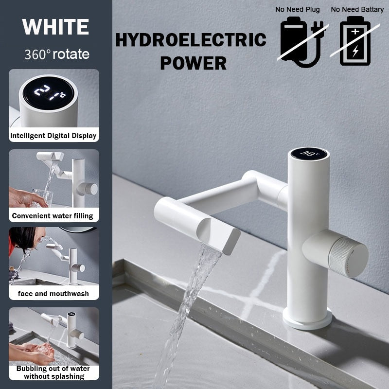 BowLift | Hydroelectric Rotating Modern Smart Waterfall Faucet