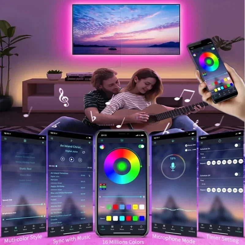 BowLift | USB RGB LED Strip Lights with App Control for Room & TV Backlighting Decor
