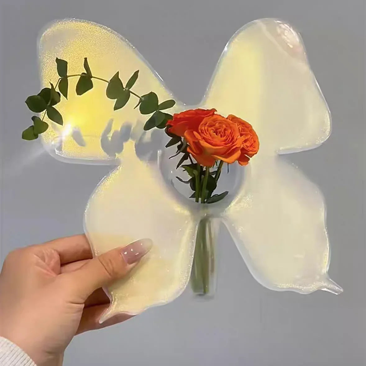 BowLift | Artistic Butterfly Clear Flower Vase