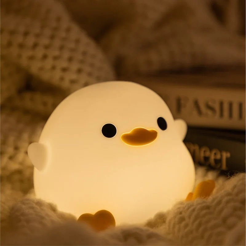 BowLift | Duck Night Light | Soft LED Bedside Lamp | Child-Safe Silicone | Touch Control & Portable Design