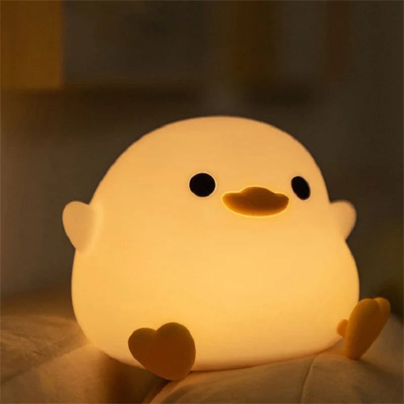 BowLift | Duck Night Light | Soft LED Bedside Lamp | Child-Safe Silicone | Touch Control & Portable Design