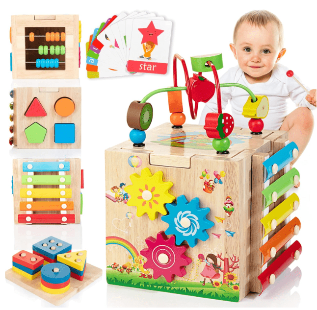 BowLift | in-1 - Interactive Montessori cube for toddlers aged 18 months and over