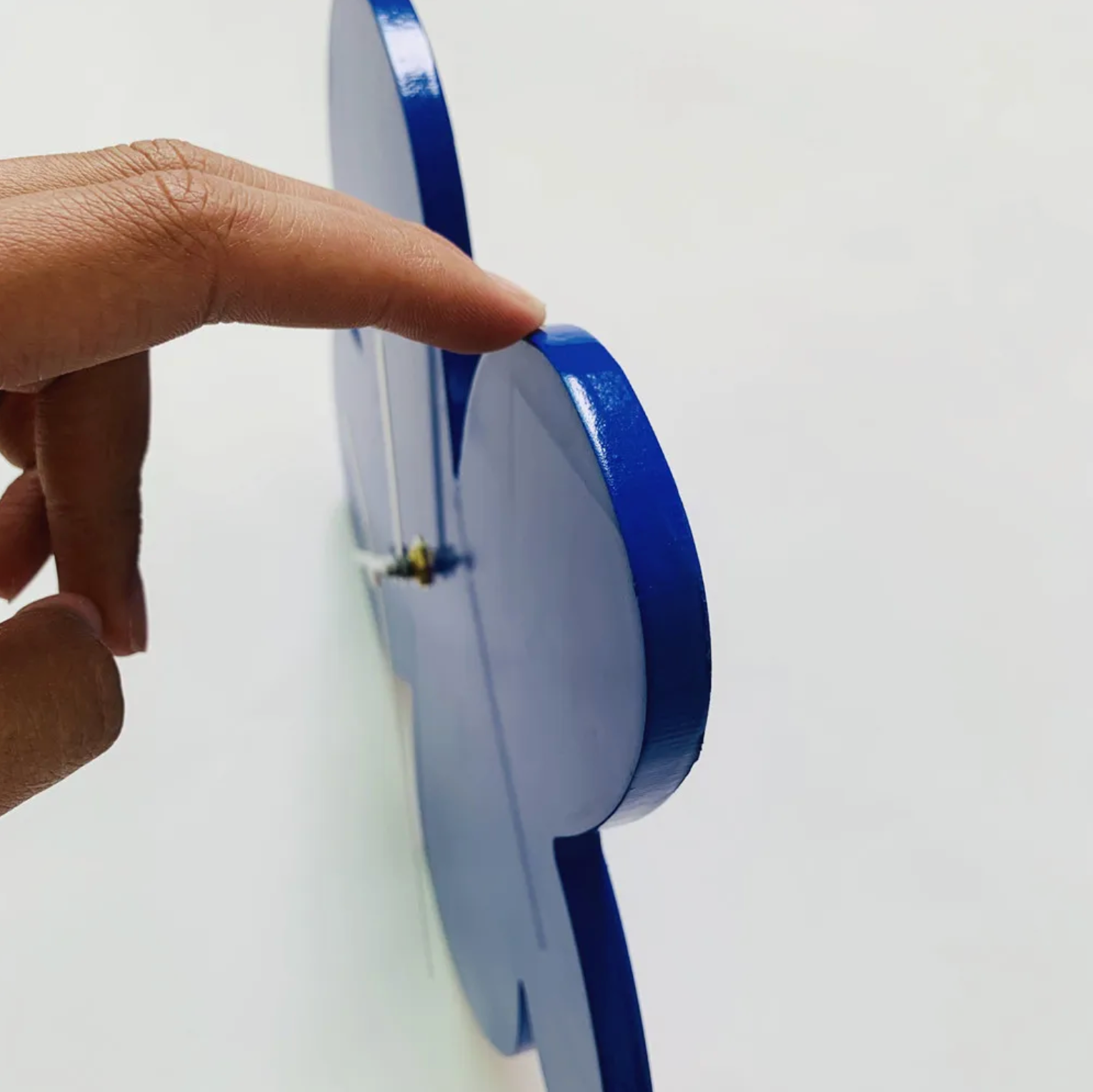 BowLift | Small Blue Geometric Wall Clock