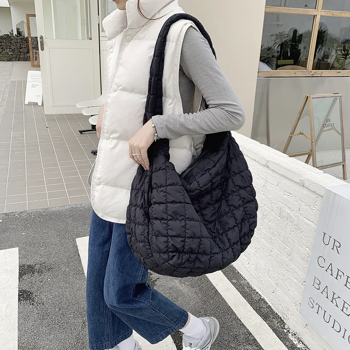 BowLift | Cross Quilt X-Large Shoulder Bag