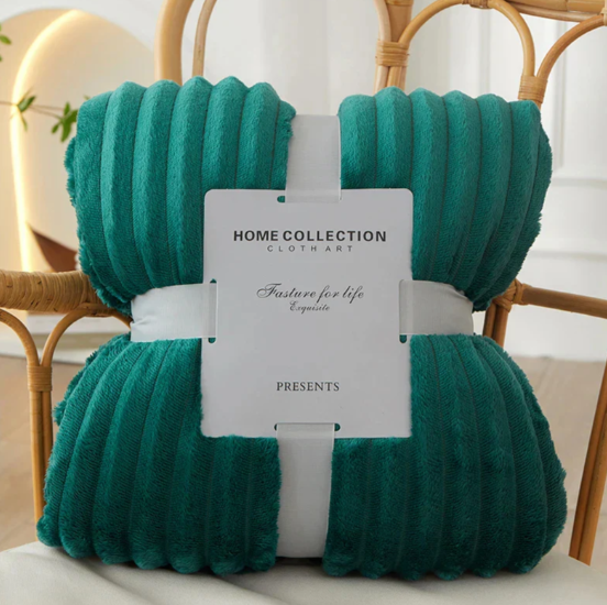 BowLift | Broad-striped flannel fleece blanket