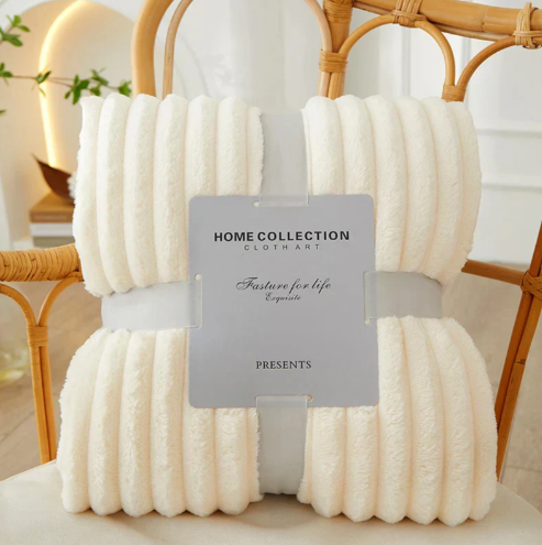 BowLift | Broad-striped flannel fleece blanket