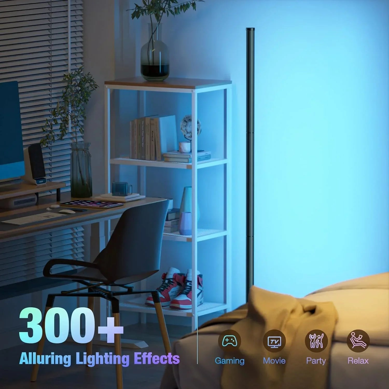 BowLift | Smart RGB Floor Lamp - 16 Million Color Changing Mood Light