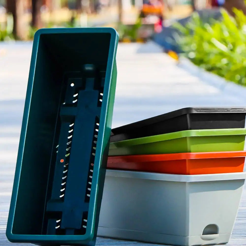 BowLift | Florivo balcony box | With drainage tray & rack | 6L volume | No drilling