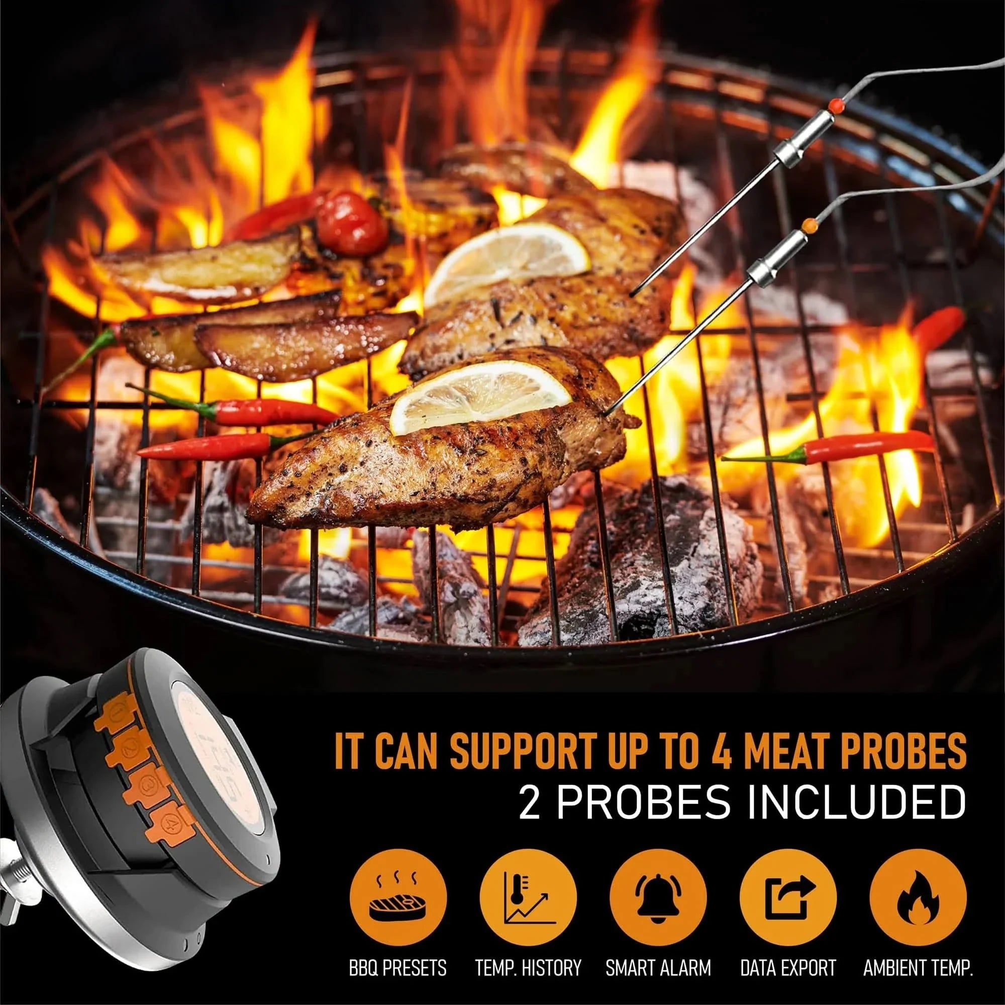 BowLift | Cordless meat thermometer for BBQ & grill